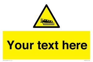 Custom warning grounding narrow boat on lock cill